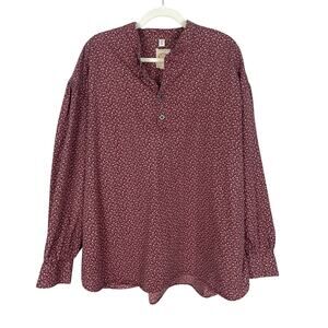 Vintage WAH Makers Womens Frontier Shirt Puff Sleeves Prairie Western Boho 3X